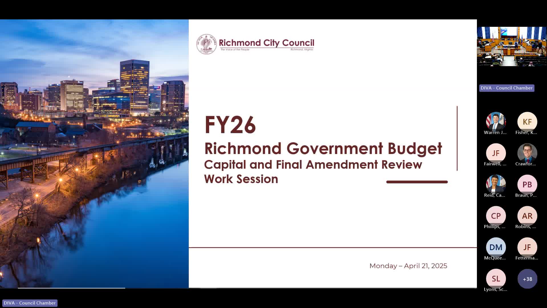 Richmond council presses administration on Mayo Island price, shields public-safety fleet and moves Laburnum funds to citywide street projects