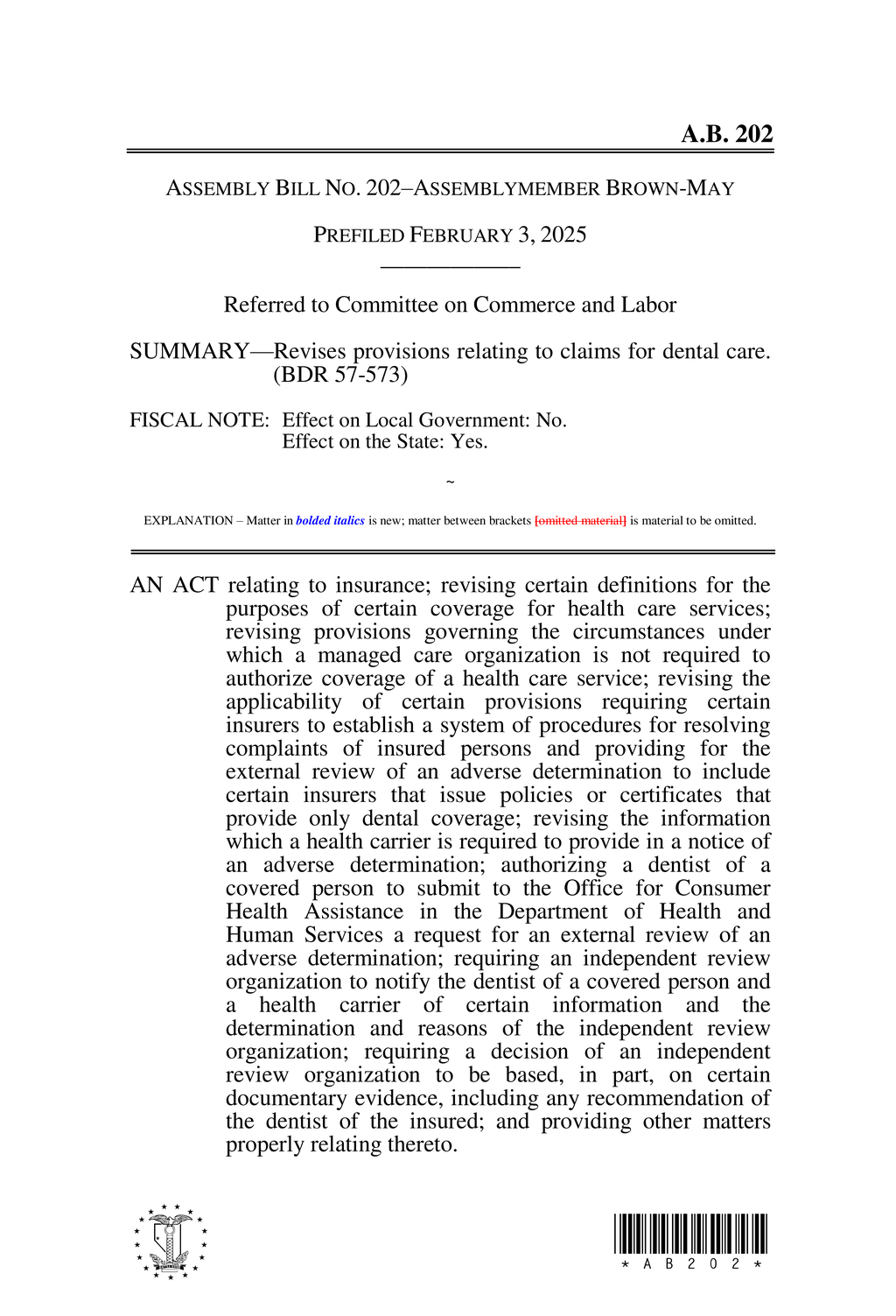 Nevada law expands dental rights in health care review processes