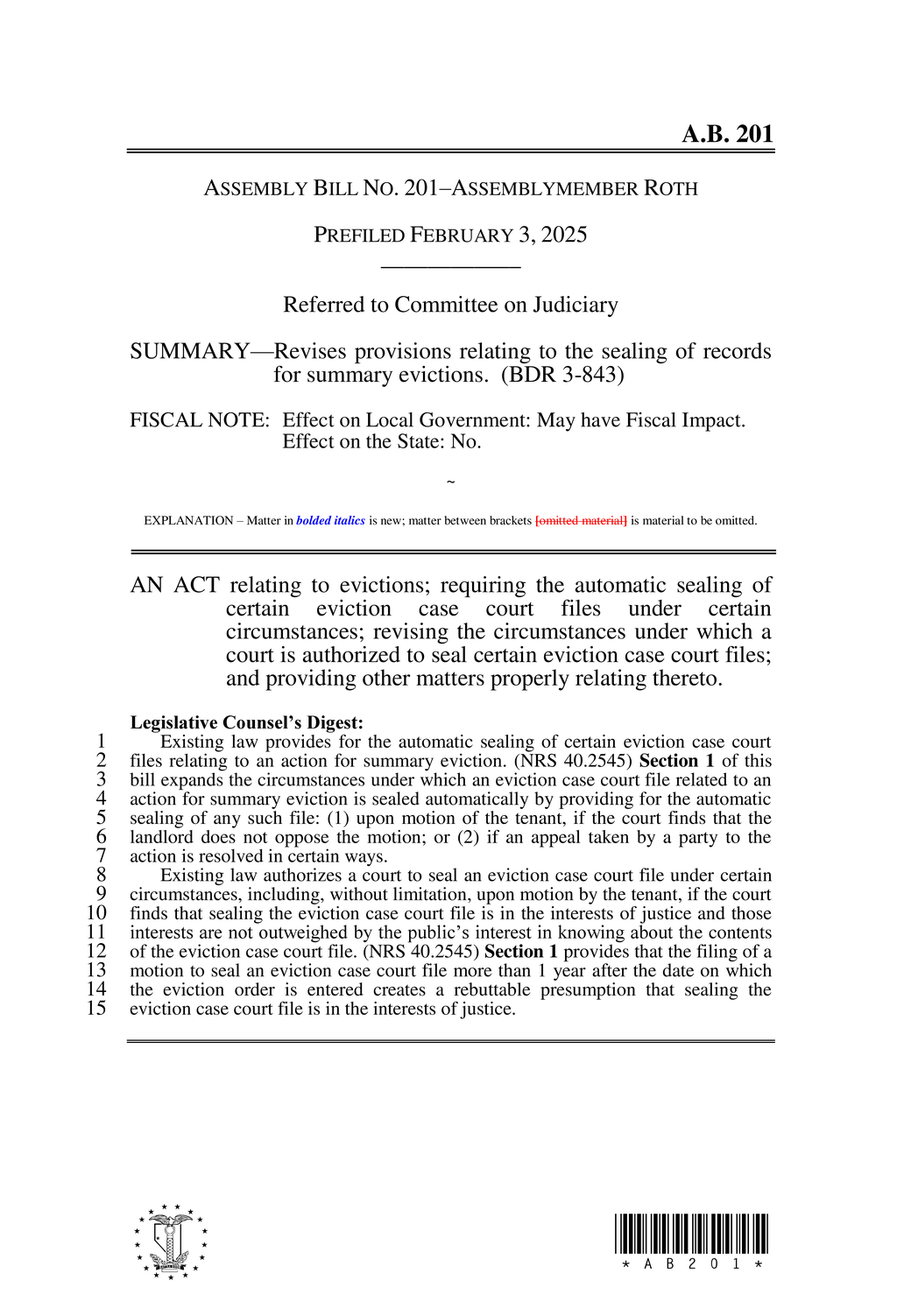 Nevada legislators amend eviction laws to seal court files during COVID-19