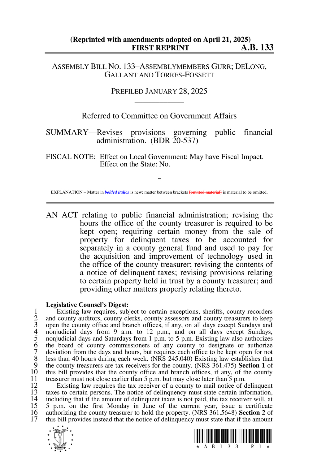 County Treasurer enforces new rules for property sale and deed issuance