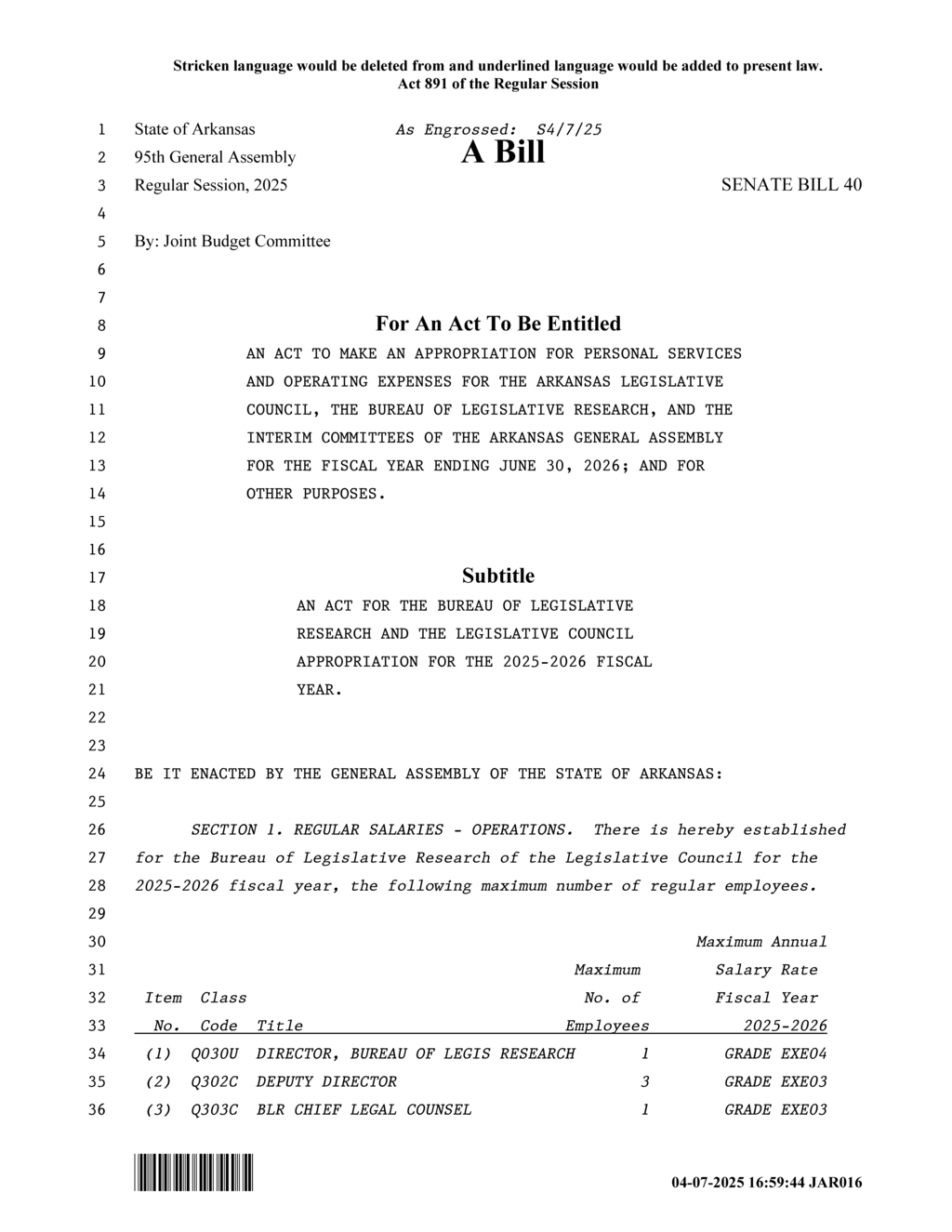 Arkansas Legislative Council approves $22M budget for Bureau of Legislative Research