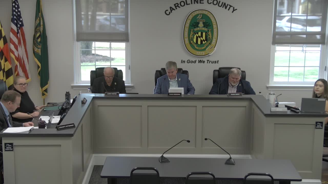 Caroline County commissioners schedule public hearing on bill to remove planning commission term limits