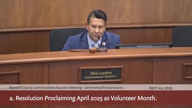 Council approves April 2025 as Volunteer Appreciation Month