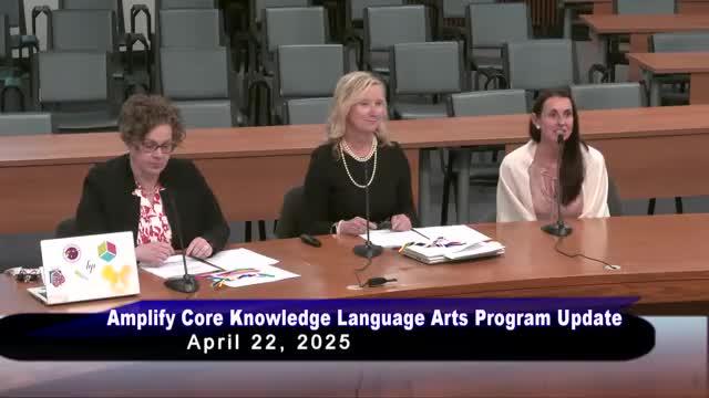 District leaders review CKLA program's first year implementation for literacy improvement