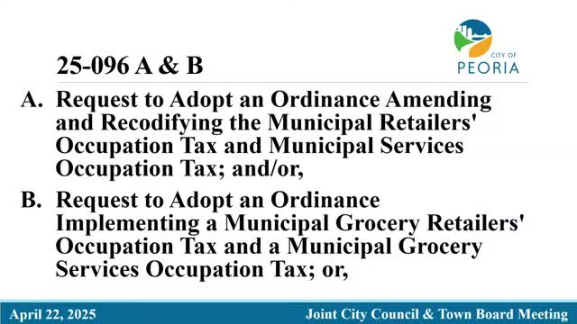 Peoria City Council considers new grocery tax to offset $5M revenue loss
