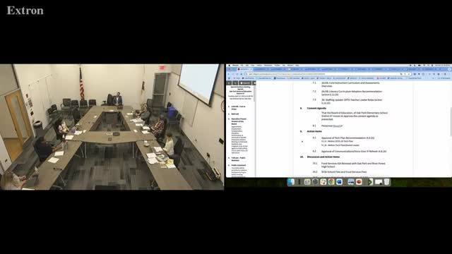 Oak Park School Board approves $777K technology plan and food service agreements