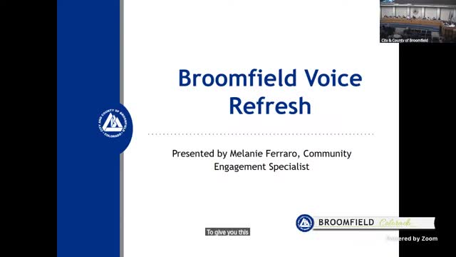 Broomfield City Council unveils refreshed Broomfield Voice engagement platform