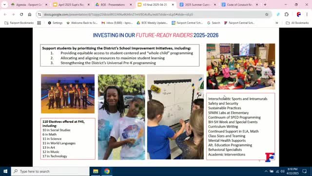 Fairport School District enhances UPK with stronger curriculum and sustainable facilities
