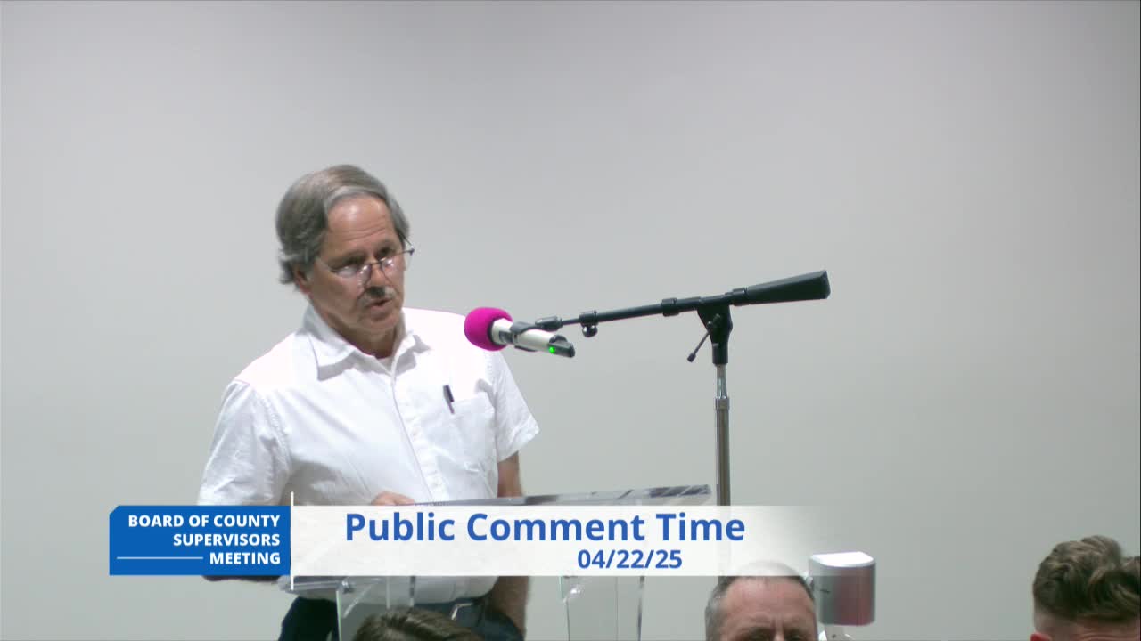Resident voices concerns over county budget management and rising property taxes