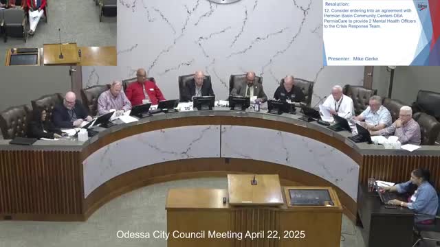Odessa City Council approves mental health officer initiative and infrastructure funding
