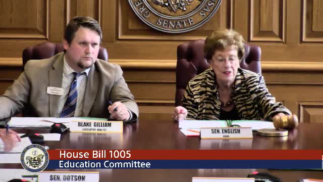 Senator English presents school safety bill in Arkansas Senate education committee