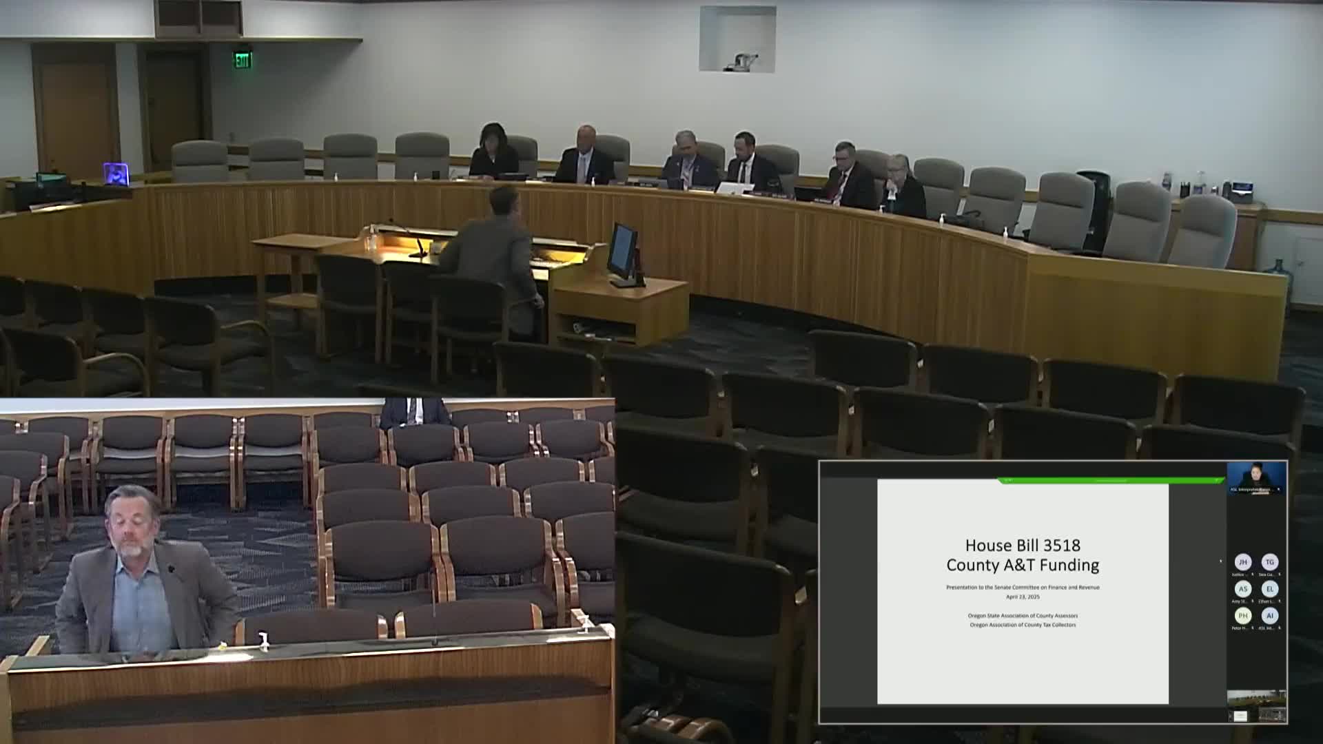 Informational briefing: counties urge changes to assessment funding; bill would raise recording fee, restore delinquent interest to districts