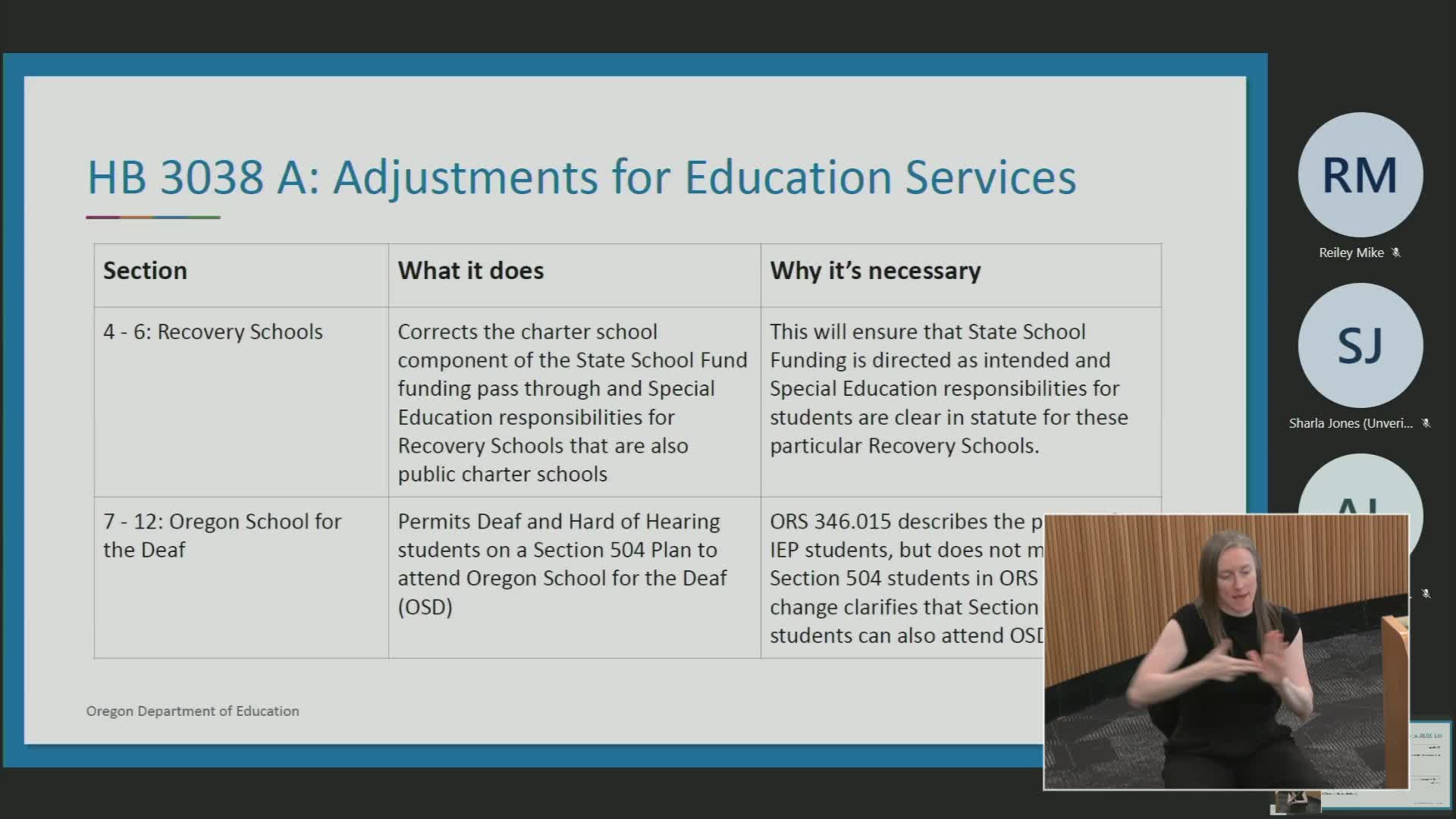 Oregon School for the Deaf revises eligibility criteria for Section 504 students