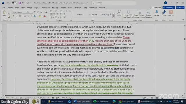 City Council member amends motion to include pickleball courts and parking amenities