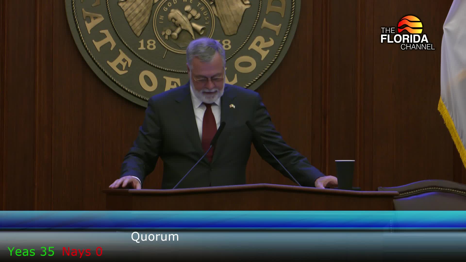 Pastor Derek Gray leads prayer at Florida Senate following campus shooting tragedy