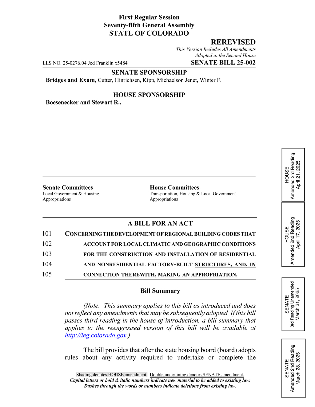 Colorado Legislature updates plumbing code for factory-built structures