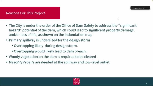 Engineering report warns of dam failure risks and potential property damage
