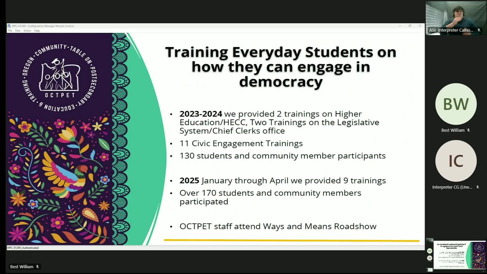 Education Champions program empowers Oregon students to engage with legislators