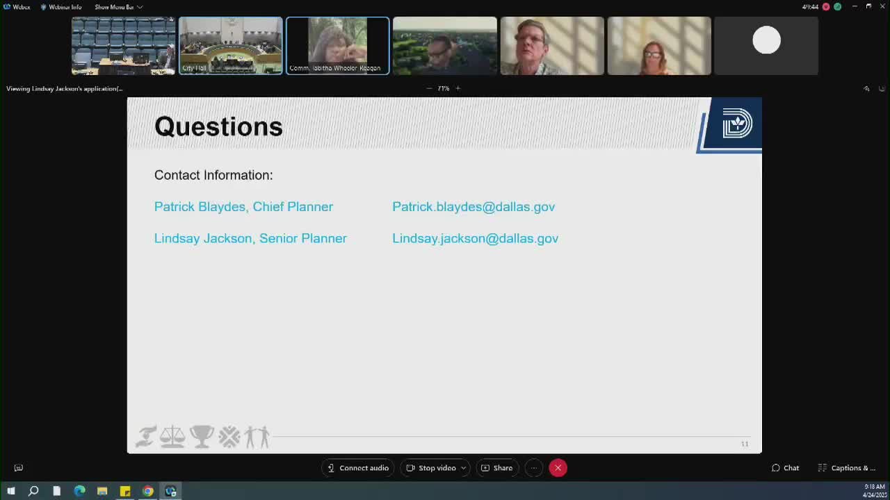 Votes at a glance: Dallas City Plan Commission actions April 24, 2025