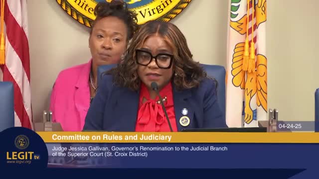Committee supports Jessica Gallivan's renomination as Superior Court judge in Virgin Islands