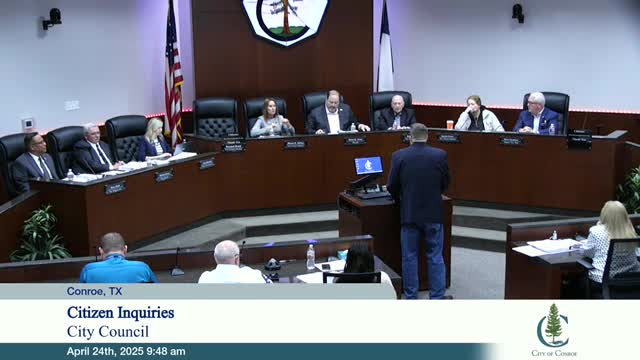 Conroe City Council debates temporary development moratorium and confidentiality concerns
