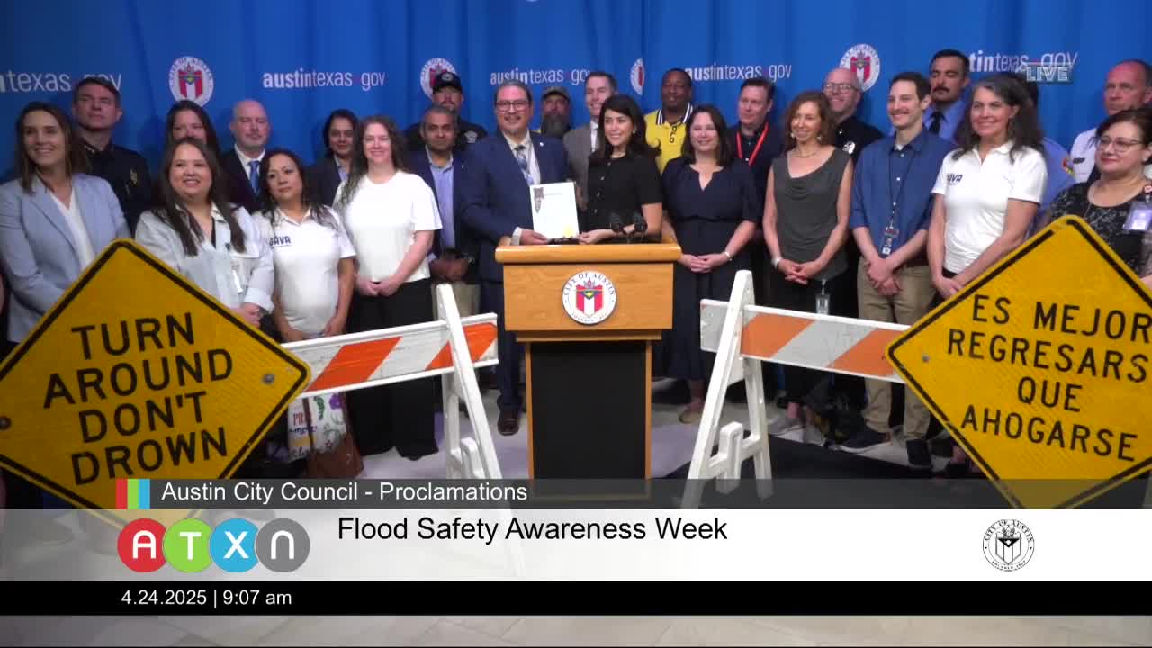 Austin proclaims Flood Safety Awareness Week, highlights pilot flood-insurance program and weekend safety fest