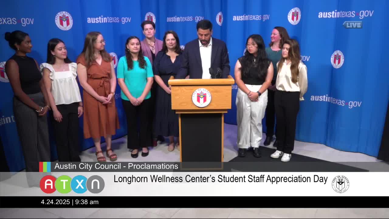 District 9 Council honors Longhorn Wellness Center for student health initiatives