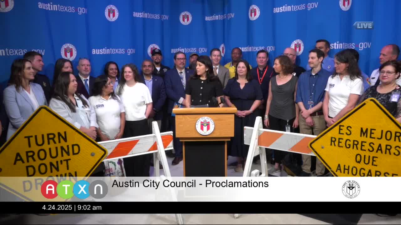 Austin proclaims April as Flood Safety Awareness Week with community programs