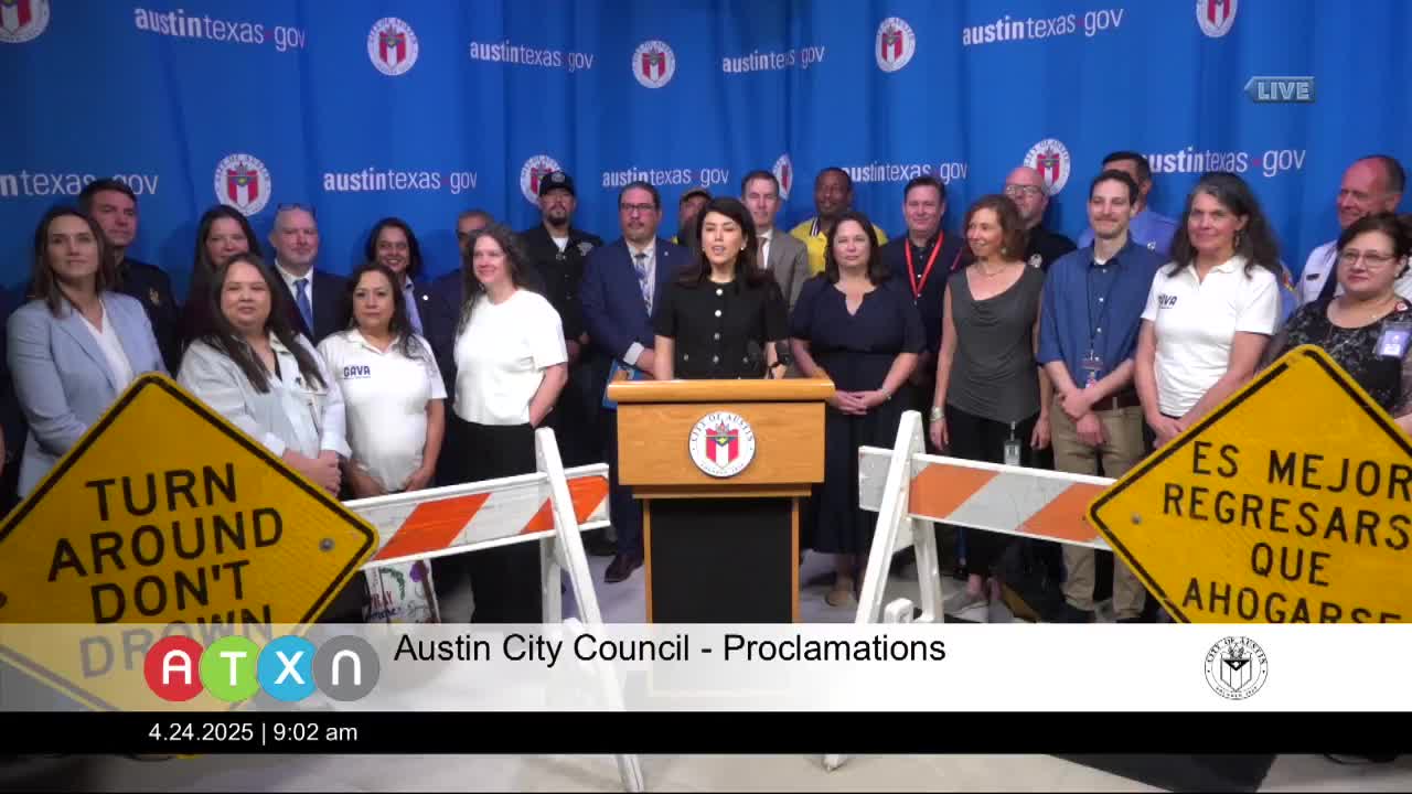 Austin City Council issues multiple proclamations on flood safety, trans wellness, youth services and public utilities