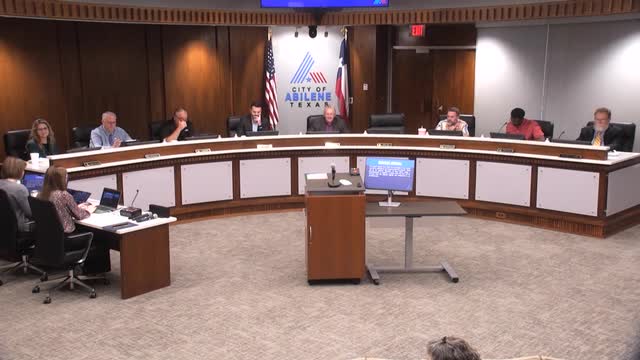 Abilene council approves consent agenda items 3–18