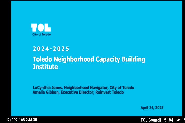 Toledo partners with Reinvest to enhance neighborhood capacity building institute