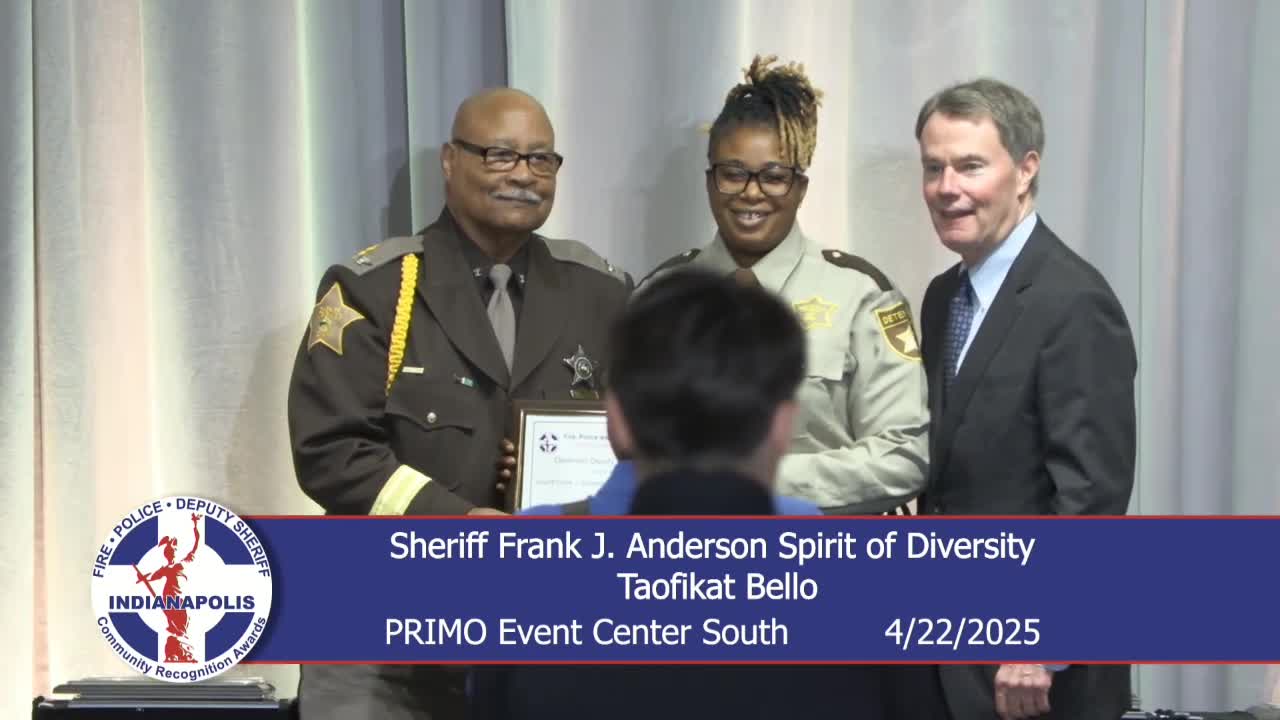 Indianapolis Fire Department honors Parker Kloss as 2025 Rookie of the Year
