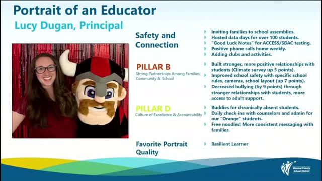 Trainer Middle School showcases student notes and new safety initiatives at school meeting