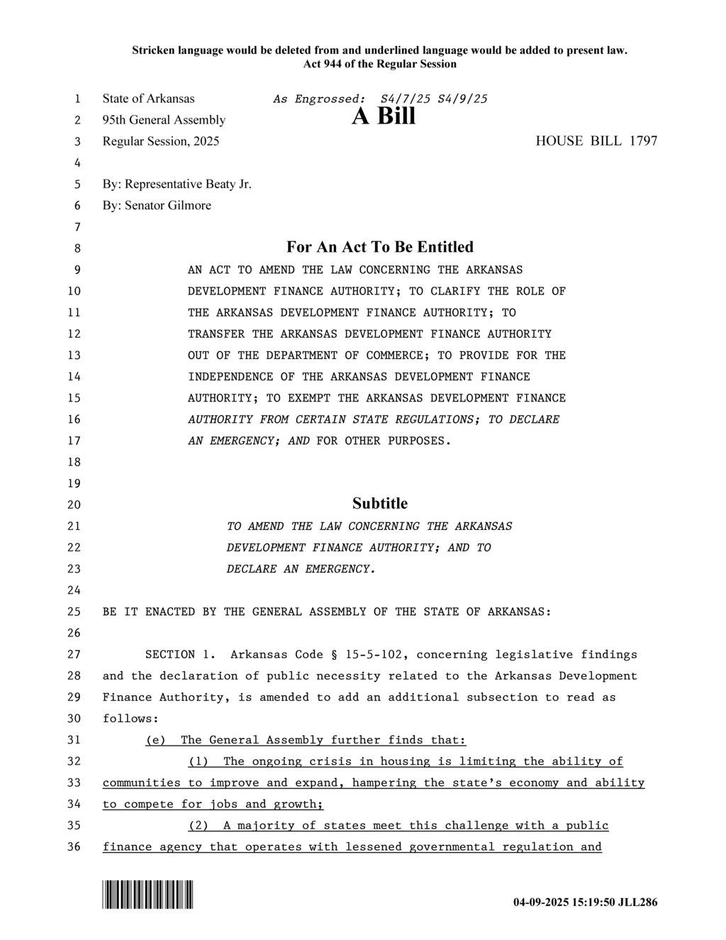 Arkansas General Assembly passes crucial tax credit amendment for low-income housing