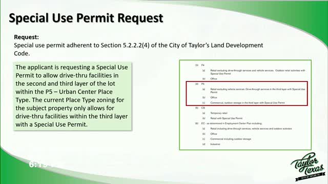 Taylor City Council approves special use permit for North Main fast food facility