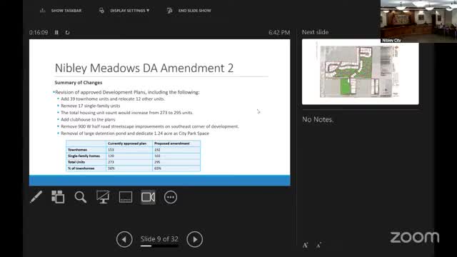 Nibley Meadows Development proposes additional townhomes with clubhouse and street changes