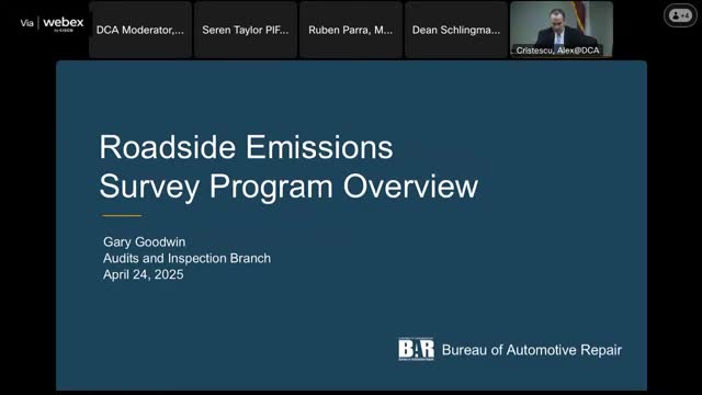 California Roadside Emissions Survey Program aims to enhance smog check effectiveness
