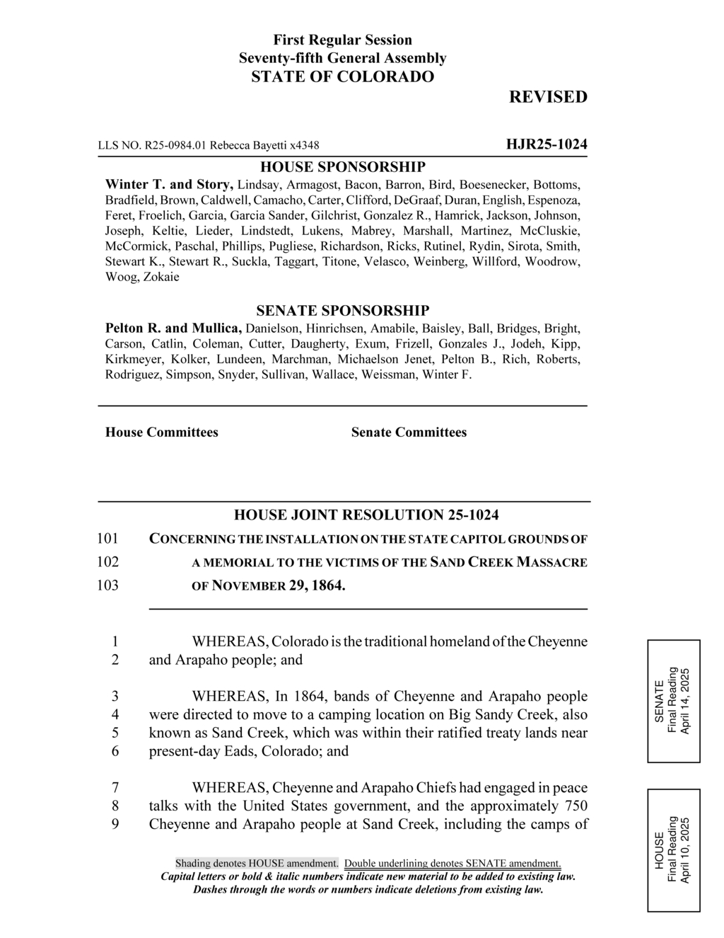 Colorado's historical acknowledgment of the Sand Creek Massacre and its impact