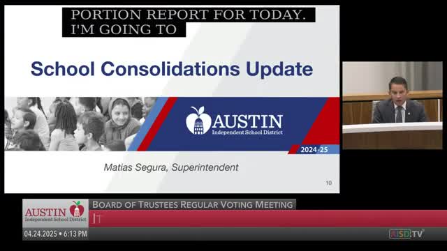Austin ISD outlines consolidation roadmap and special education project management plans