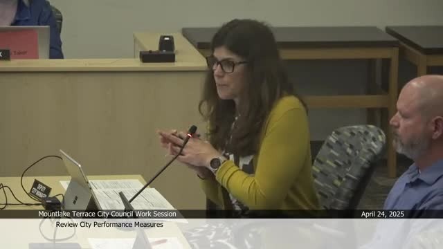 City staff presents updated performance measures; traffic-accident target deferred