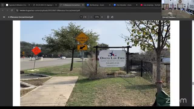 Helotes council approves monument sign relocation with permanent approval; consent items OK'd, one item postponed