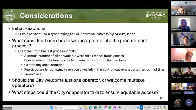Commissioners discuss infrastructure for electric scooters and bike access amid construction concerns