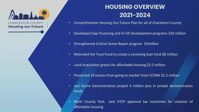 Charleston County allocates $20M for affordable housing and innovative programs