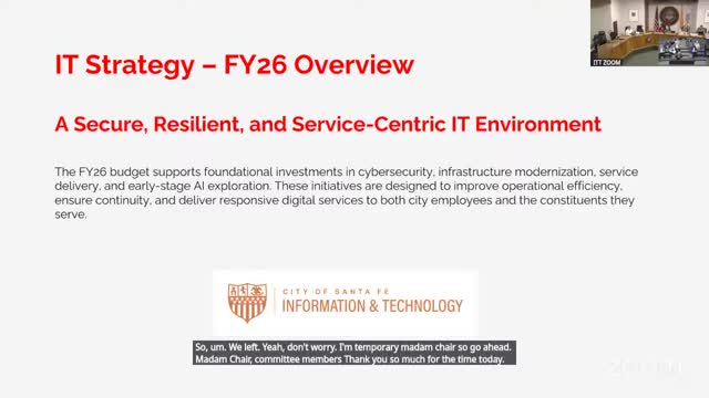 Santa Fe IT Department outlines budget for cybersecurity and AI initiatives