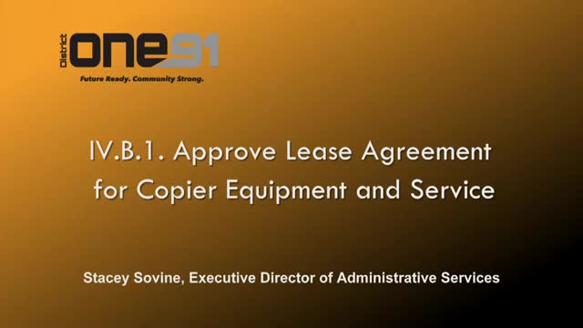 Board approves copier lease, staff terminations, ECSE stretch calendar and two policy changes