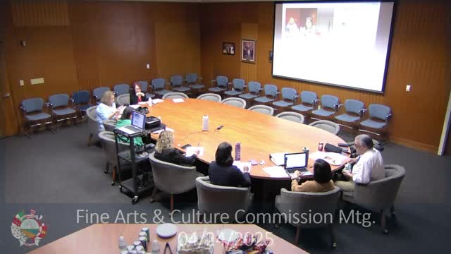 Commission reviews public-art funding rules, bond approvals and project opportunities downtown
