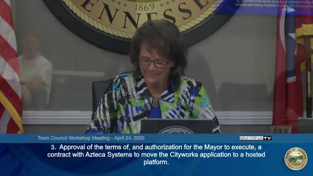 Town to move Cityworks to hosted platform after security lapse; council also briefed on grant-funded multi-factor authentication purchase