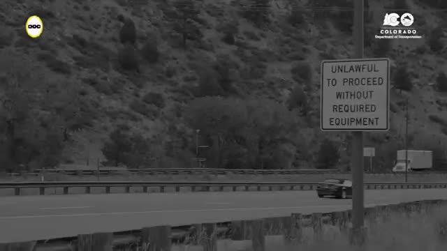 Colorado mandates tire chains during active chain law for driver safety