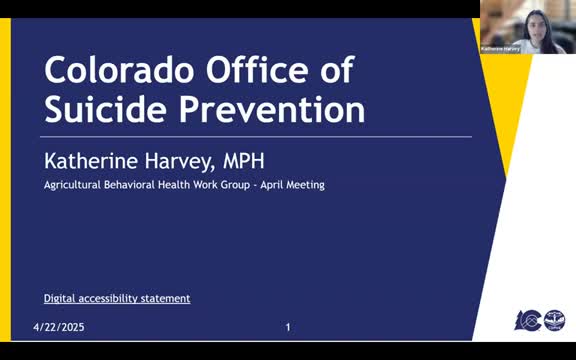 Colorado Office of Suicide Prevention focuses on rural suicide intervention programs