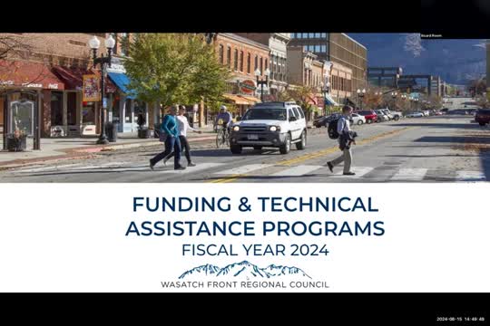 WFRC outlines capital and grant programs, urges small letter‑of‑intent steps ahead of September deadlines